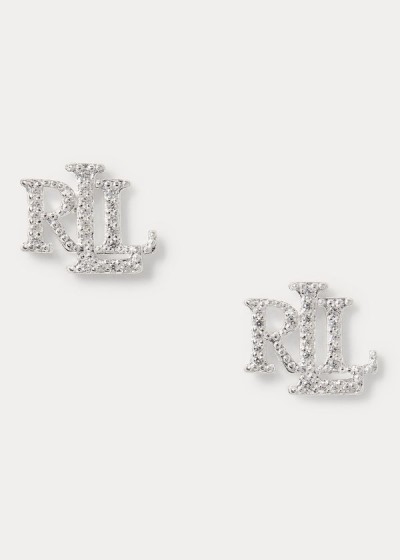 Pendientes Ralph Lauren Mujer Plateados - Sterling Logo - IXRQH5037